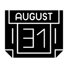 31 August Solid Style Icon