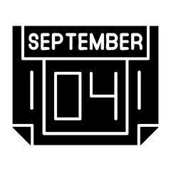 Obraz premium 4 September Solid Style Icon