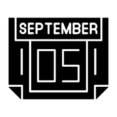Obraz premium 5 September Solid Style Icon