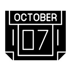 7 October Solid Style Icon