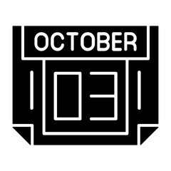 Obraz premium 3 October Solid Style Icon