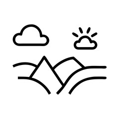 countryside flat vector