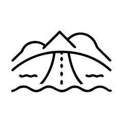 Fototapeta premium coastal-road flat vector