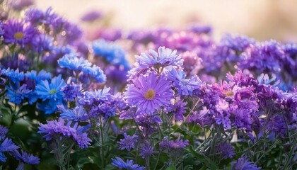 Obraz premium 美しい花の背景、いろんな種類の花がたくさん