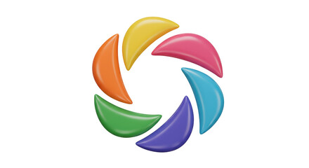 Isolated Colorful Shutter Logo for Photography