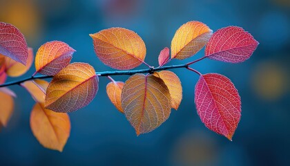 Obraz premium Autumnal Leaves: A Symphony of Warm Colors