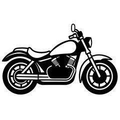 Obraz premium A vector silhouette of a modern motorcycle 