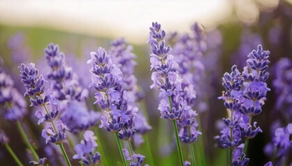 Obraz premium ラベンダーの花の風景、フォトジェニックで美しい花