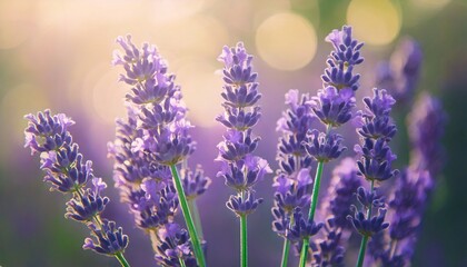 Fototapeta premium ラベンダーの花の風景、フォトジェニックで美しい花