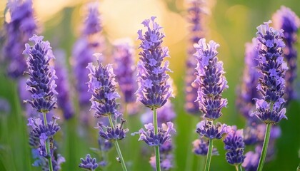 ラベンダーの花の風景、フォトジェニックで美しい花