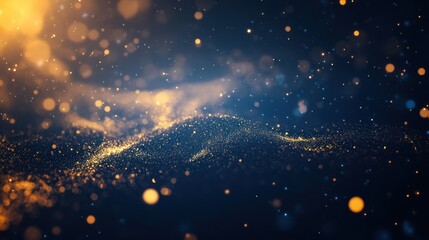 Abstract Particles Flowing, Dynamic Light, Digital Background, Design Element