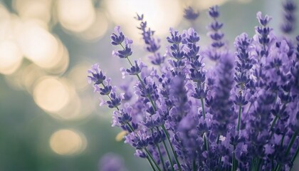 Obraz premium ラベンダーの花の風景、フォトジェニックで美しい花