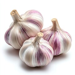 Aromatic garlic heads with attractive purple patterns, ideal for enhancing flavor in various recipes : Generative AI