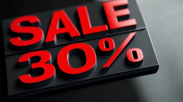 Exciting discount event taking place at a retail store where shoppers can enjoy a 30 percent reduction on selected items. The promotion invites everyone to save money