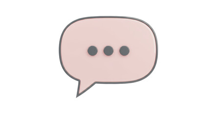 Isolated Speech Bubble with Dots for Communication
