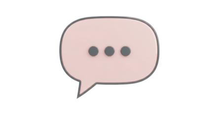 Isolated Speech Bubble with Dots for Communication