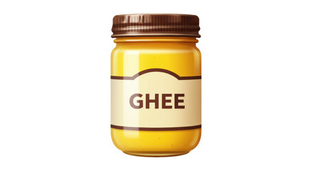 Isolated Jar of Ghee