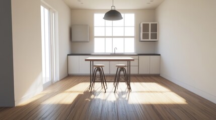 Fototapeta premium Modern kitchen interior, bright, spacious