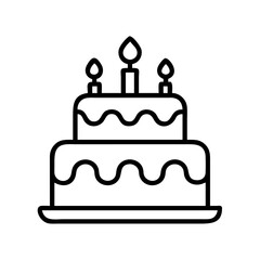 Birthday cake vector illustration with candles for party celebration and special occasion design needs