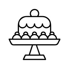 Delicious cake dessert vector illustration for bakery shop and sweet food related designs and projects