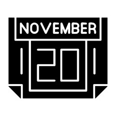Obraz premium 20 November Solid Style Icon