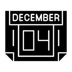 4 December Solid Style Icon
