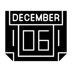 Obraz premium 6 December Solid Style Icon