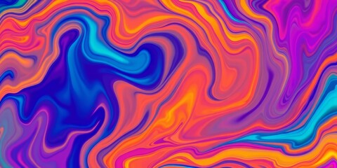 Obraz premium Fluid, vibrant swirls of color create a dynamic abstract texture, kaleidoscope, energy