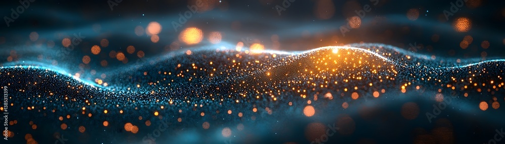Poster holographic display of interconnected nodes radiating emotional tones and dynamic sentiment signals