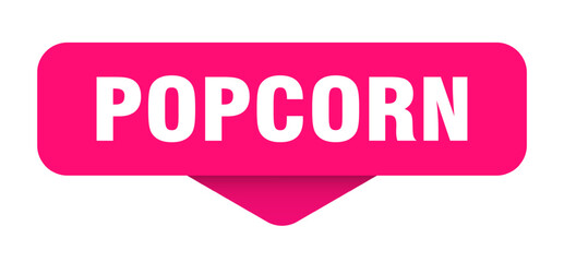 popcorn sticker. popcorn sign on transparent background
