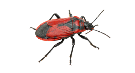 Isolated Red and Black Firebug Insect