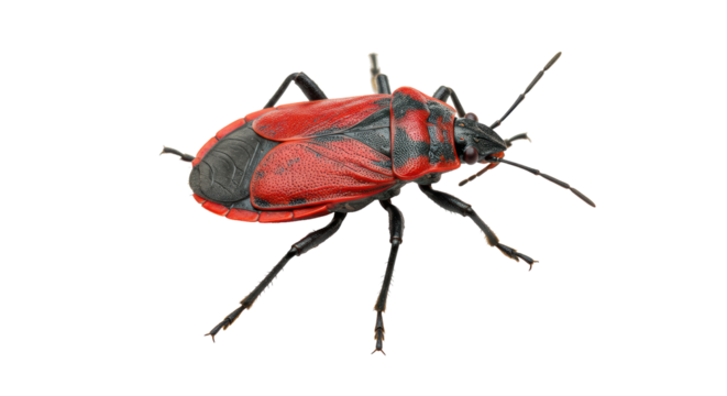 Isolated Red and Black Firebug Insect
