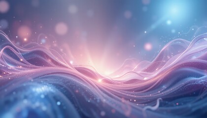 Obraz premium Captivating abstract waves of light and color digital art vibrant ocean of imagination serene environment artistic perspective evocative concept for visual impact