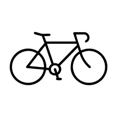 Bicycle icon illustration with clear lines and minimalist design