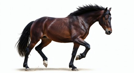 Fototapeta premium Beautiful Horse, isolated on white background