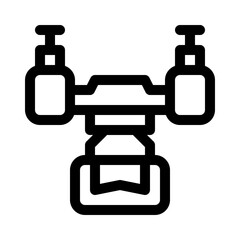 drone delivery line icon
