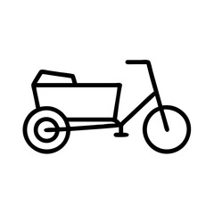 cargo-bike flat vector