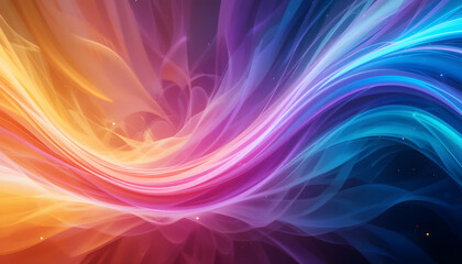 Fototapeta premium A vibrant abstract background with swirling gradients of neon colors, smooth transitions, and a futuristic glow, perfect for digital designs.