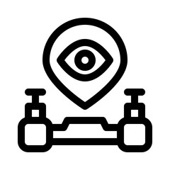surveillance drone line icon
