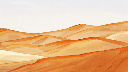 Sun-scorched serenity desert isolated watercolor vector illustration svg © Arun168