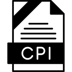 CPI File Format solid Style Icon