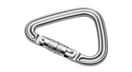 Isolated Metal Carabiner Clip for Climbing