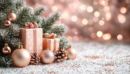 Rose Gold Christmas: Festive Gifts and Ornaments