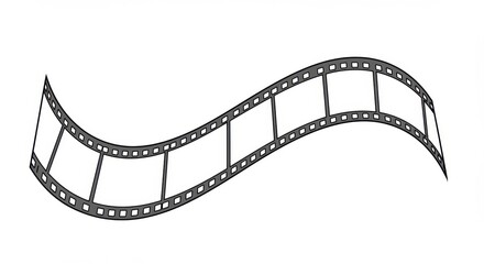 Fototapeta premium Unraveling Film Reel Outline