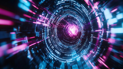 Obraz premium An AI powered system automating art creation by analyzing real time visual patterns and creative preferences, futuristic AI-driven art studio, Art technology style