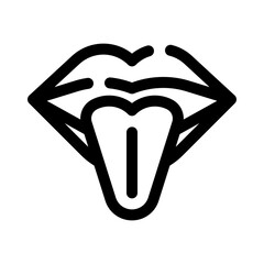 tongue line icon