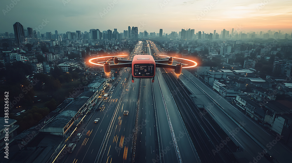 Poster an ai powered system automating autonomous delivery by analyzing real time traffic, weather, and roa