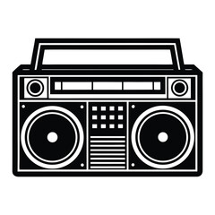 Fototapeta premium retro radio isolated on white background