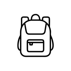 backpack flat vector