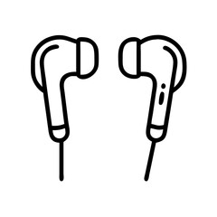 earbuds flat vector